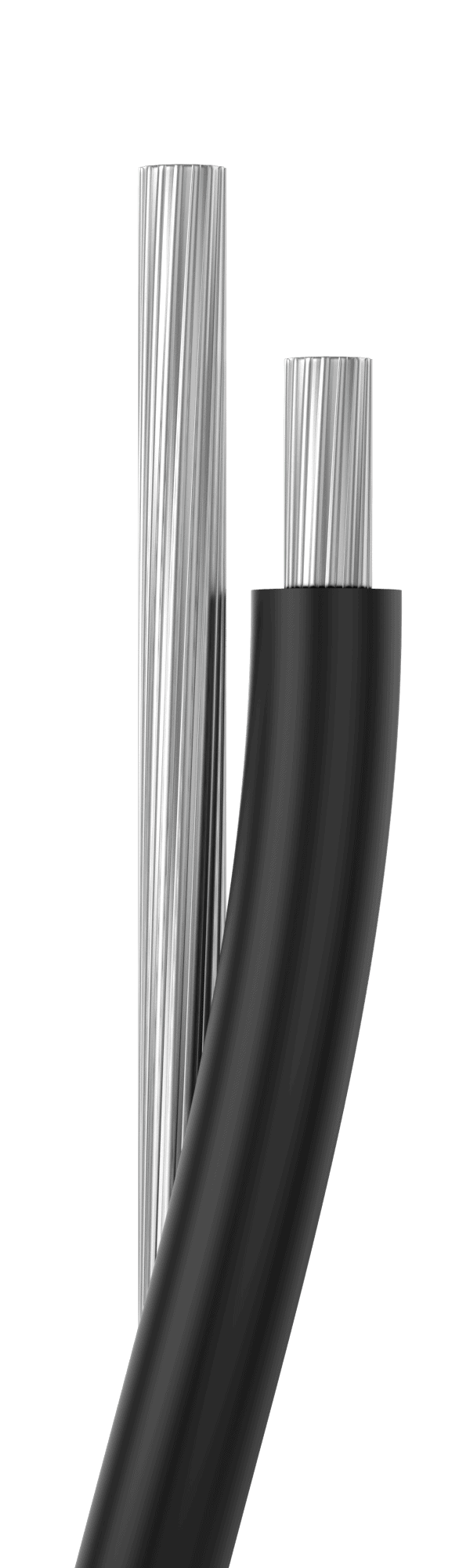 Service Drop Duplex, ACSR Messenger, 1350 Aluminum Conductor, 90°C Dry or Wet, Rated 600 V