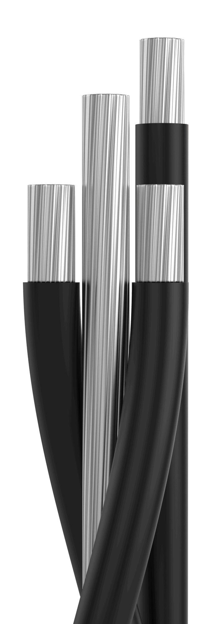 Service Drop Quadruplex, ACSR Messenger, 1350 Aluminum Conductors, 90°C Dry or Wet, Rated 600 V