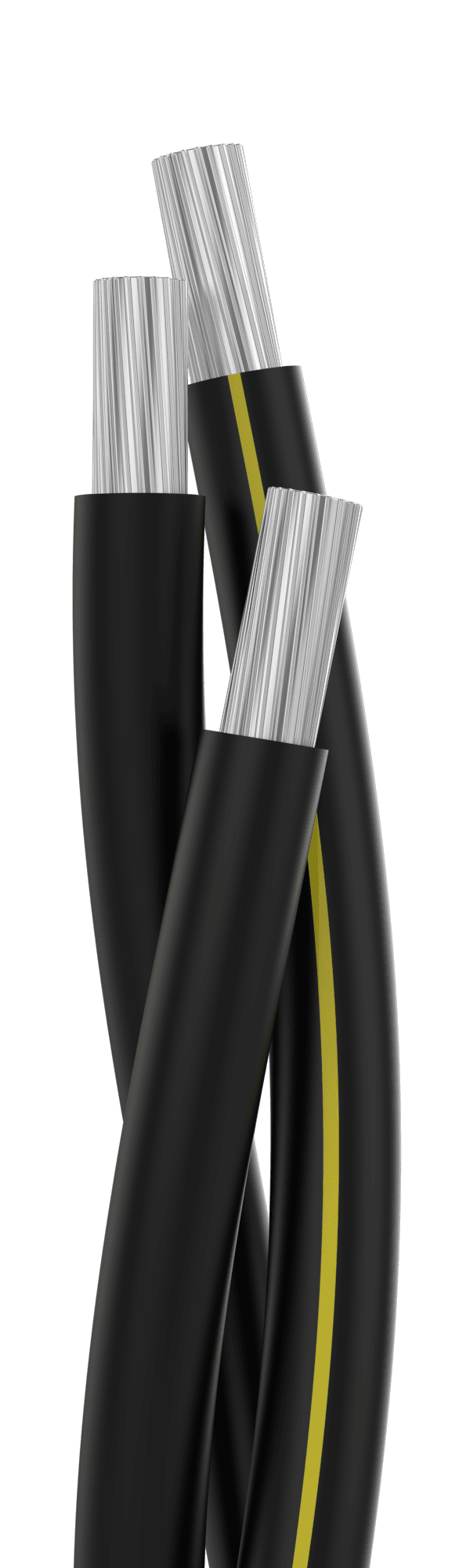 URD Triplex UL Type USE-2 / RHH / RHW-2, 8000 Series Aluminum Conductors, 90°C Dry or Wet, Rated 600 V